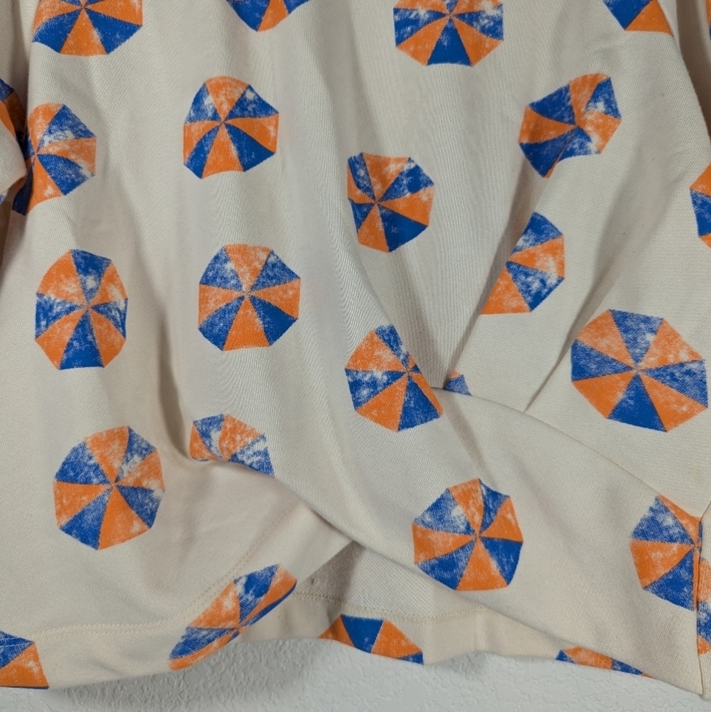 Anthropologie Eva Franco Beach Umbrella Pullover Casual Coquette Girl Top Size M - Picture 6 of 9